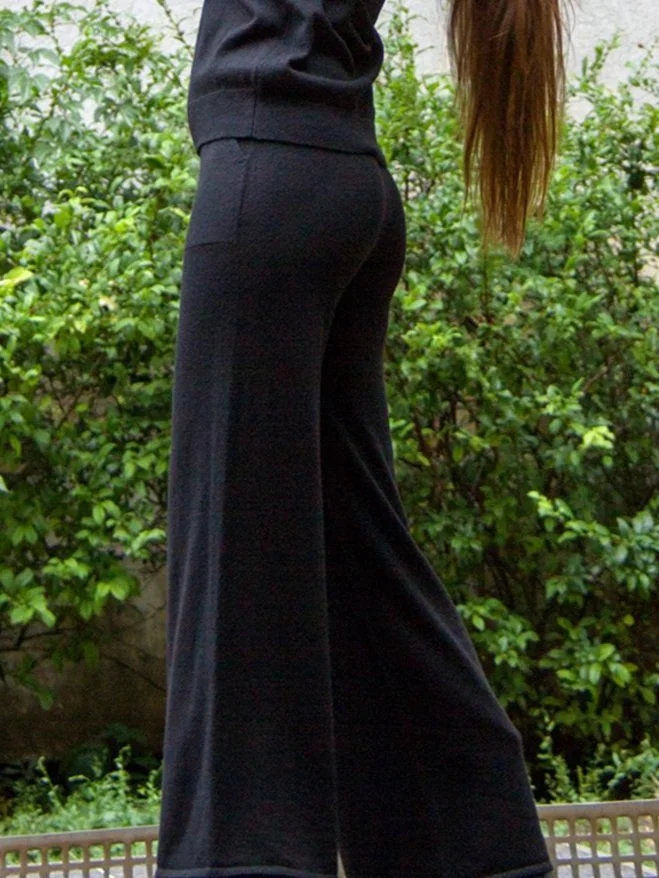 SHOP H501801O Berlin Wide Leg Pants from Mongolian New Wool